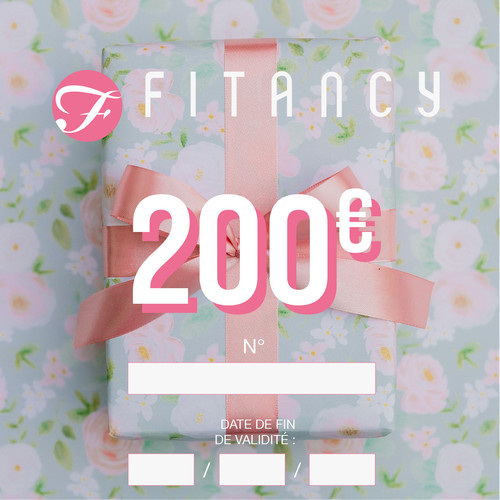 Chèque cadeau FITANCY.FR - Valeur 200 euros Fitancy  - Cheque cadeau maillot de bain lingerie fitancy