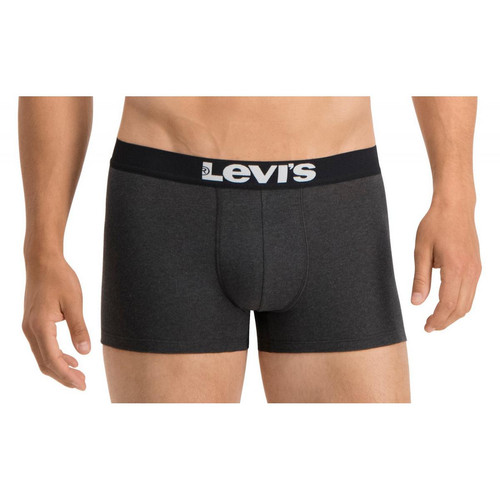 Lot de 2 boxers ceinture élastique - Gris en coton Levi's Underwear  - Sous vetement homme