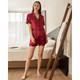 Ensemble de Pyjamas en Soie  Femme rouge
