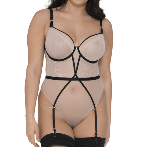 Body plongeant armatures Curvy Kate SPARKS FLY latte/silver Curvy Kate  - Curvy kate