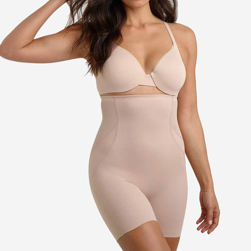 Panty taille haute gainant FIT AND FIRM nude  en nylon Miraclesuit  - Lingerie miraclesuit grande taille