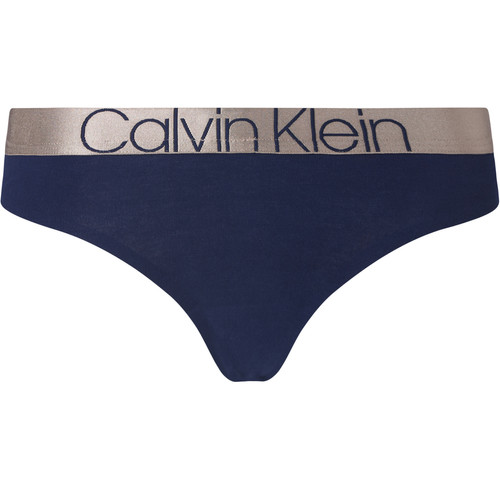 String bleu en coton - Calvin Klein Underwear - Promo lingerie