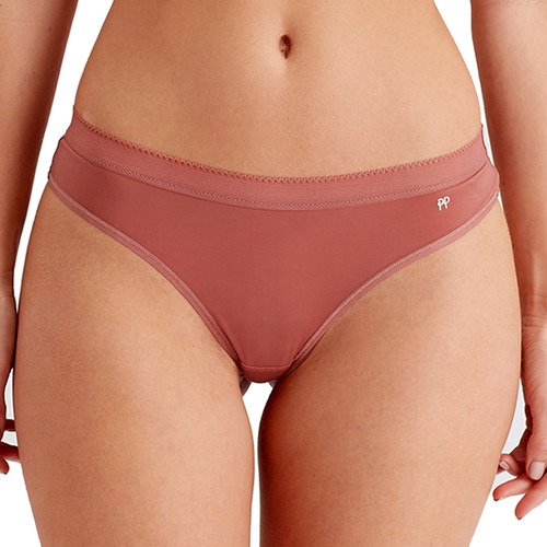 String Pretty Polly NATURALS marron - Pretty Polly - String et Tangas Grande Taille