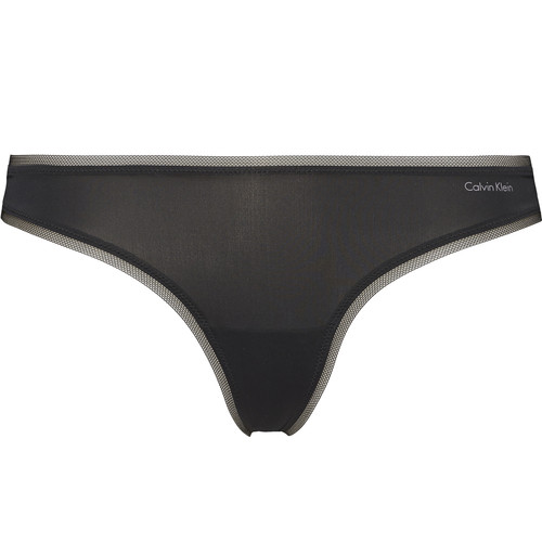 String noir en nylon - Calvin Klein Underwear - String et Tangas Grande Taille