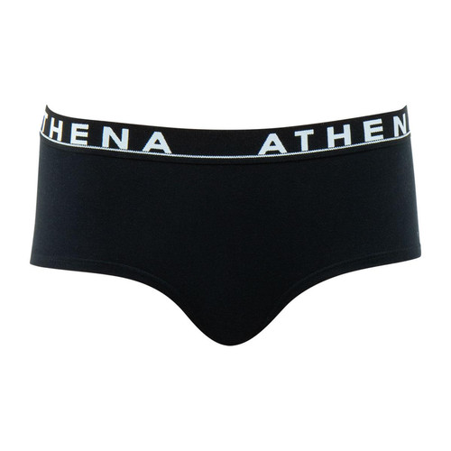 Boxer femme Easy Color noir en coton - Athéna - Culottes et bas petits prix