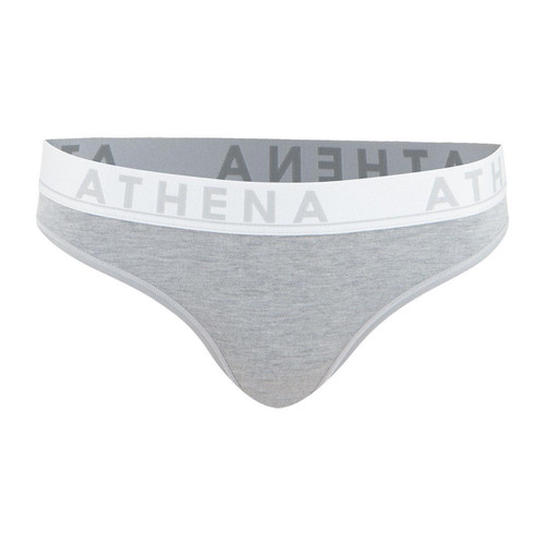 Slip femme Easy Color gris en coton Athéna  - Lingerie culotte slip femme