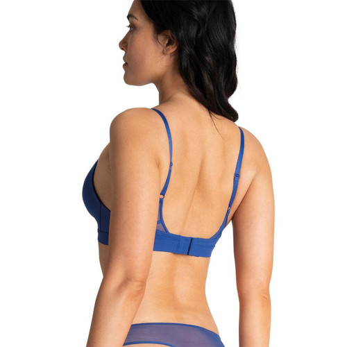 Soutien-gorge triangle sans armatures Tulle bleu - Athéna - Promo fitancy lingerie grande taille