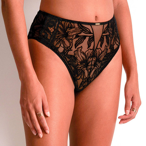 Culotte Taille Haute - Noire Aubade  - Cadeau noel lingerie grande taille