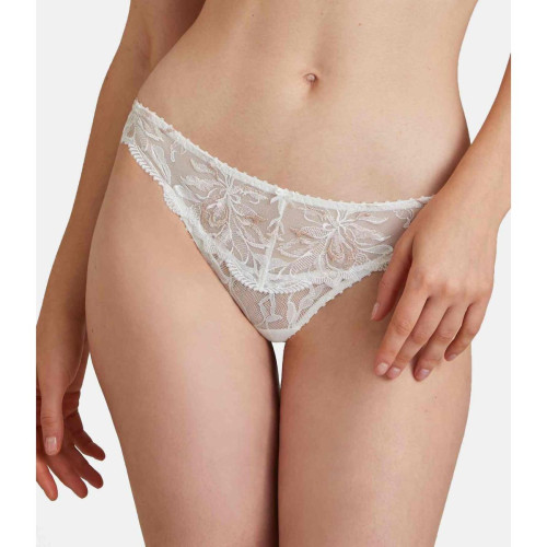 Culotte mini-cœur Blanche Aubade Encre de Chine  - Promo fitancy lingerie grande taille
