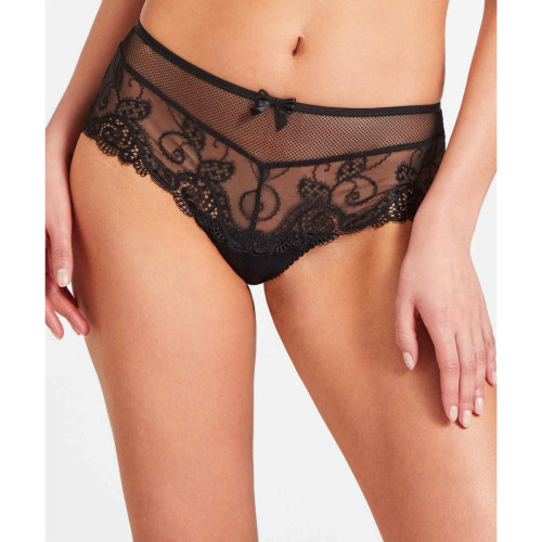Shorty St Tropez Aubade  noir - Cadeau noel lingerie grande taille