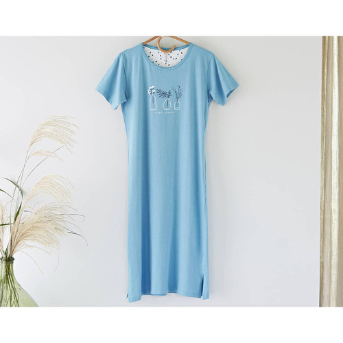 Chemise de nuit - Bleu Becquet Lovely - Becquet loungewear femme