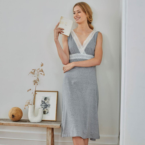 Nuisette MILLERE S gris en coton Becquet  - Becquet loungewear femme