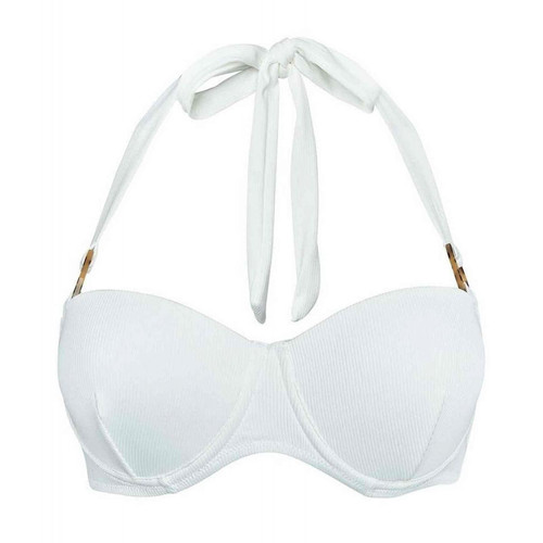 Haut de maillot de bain armatures Brigitte Bardot MISTRAL Blanc - Promo maillot de bain grande taille bonnet c