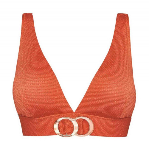 Haut de maillot de bain triangle Brigitte Bardot Amour Orange - Maillot de bain grande taille