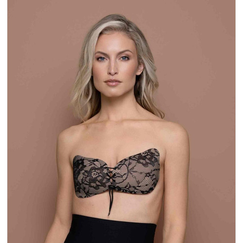 Soutien-gorge bandeau adhésif dos nu - Noir Bye Bra - Bye Bra - Promo fitancy lingerie grande taille