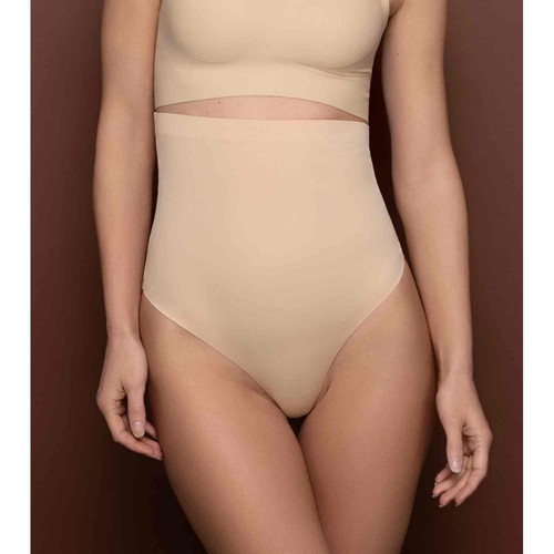 String taille haute invisible Beige Bye Bra Invisible Shapewear - Bye Bra - Culottes et Bas Grande Taille