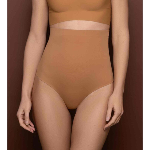 String taille haute invisible Marron Bye Bra Invisible Shapewear - Bye Bra - Promo fitancy lingerie grande taille