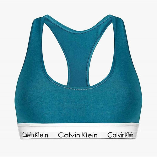 Bralette sans armatures - Bleue en coton Calvin Klein Underwear  - Lingerie bleu
