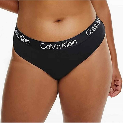 Culotte logotée grande taille - Noir Calvin Klein Underwear  - Lingerie noire