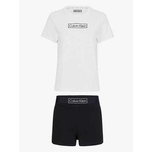 Ensemble pyjama top et short - Noir en coton Calvin Klein Underwear  - Lingerie sexy promotion