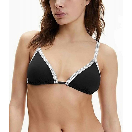 Haut de Maillot de Bain Triangle avec bretelles fines - Noir  Calvin Klein Underwear  - Maillot de bain deux pieces grande taille