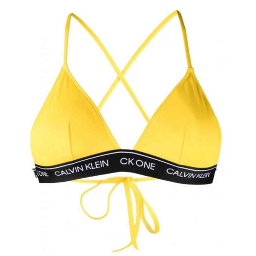 Haut de maillot de bain Triangle - Jaune Calvin Klein Underwear  - Promo maillot de bain grande taille