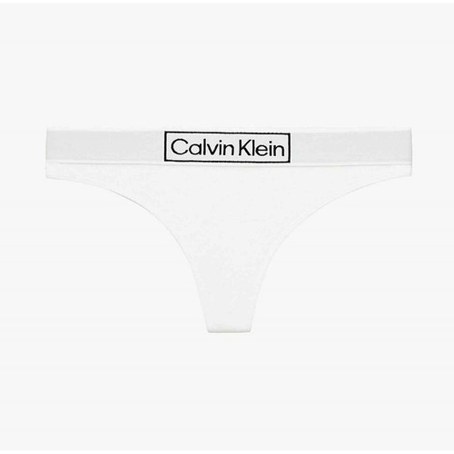 String - Blanc en coton - Calvin Klein Underwear - String et Tangas Grande Taille