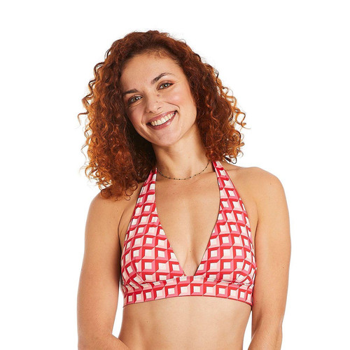 Haut de maillot de bain triangle rouge Ibiza - Camille Cerf x Pomm Poire - Maillot de bain grande taille
