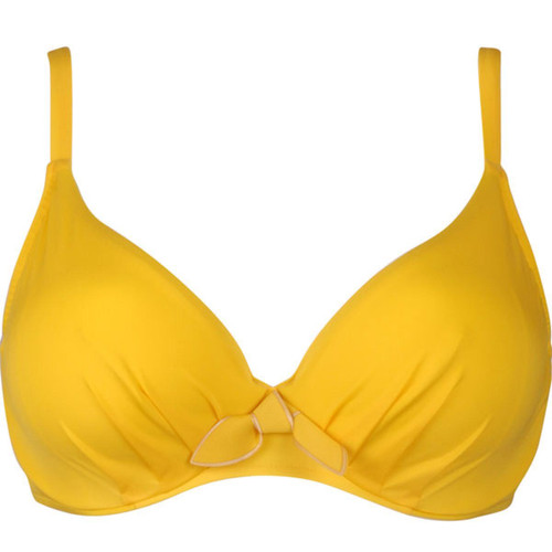 Haut de maillot de bain plongeant Chantelle MALHIA jaune - Maillot de bain soutien gorge grande taille