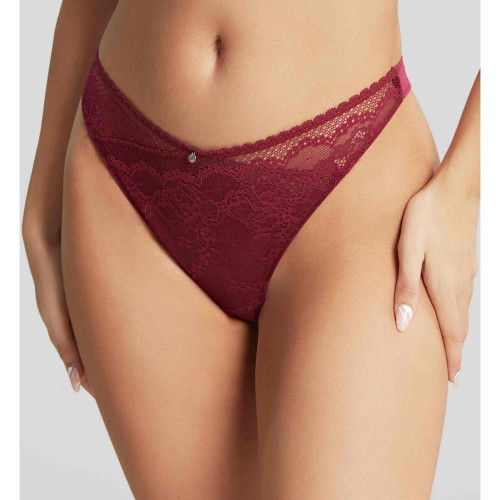 String en Dentelle Ajourée - Rouge Cleo by Panache Cleo by Panache  - Lingerie cleo by panache grande taille