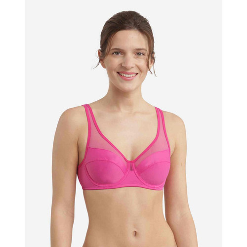 Soutien-gorge Emboitant Armatures - Rose - Dim - Promo fitancy lingerie grande taille