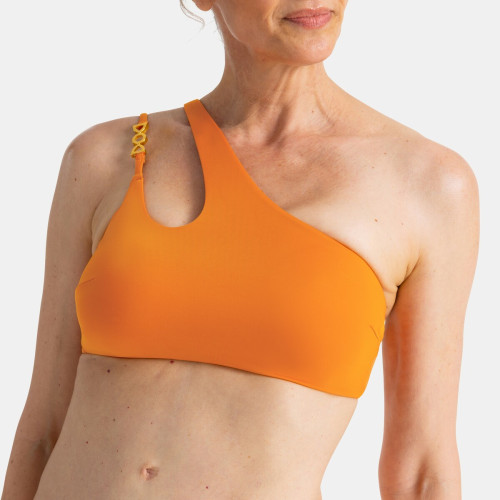 Haut de maillot de bain asymetrique - Orange violet Dorina Maillots  - Maillot de bain bandeau grande taille