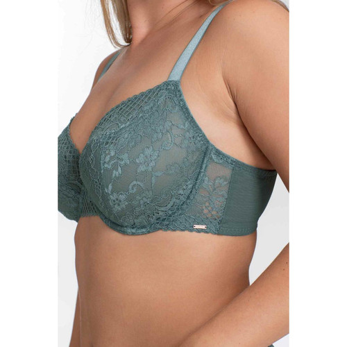 Soutien-gorge emboitant armatures - Vert Dorina Lianne/Geo - Dorina - Promo fitancy lingerie grande taille