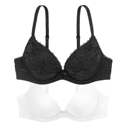 Soutien-Gorge Push-Up Noir-Blanc - Dorina - Dorina lingerie & maillots de bain