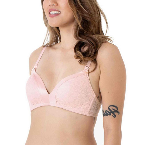 Soutien-gorge triangle sans armatures - Rose QUARTZ en coton - Dorina - Promotion lingerie bonnet f