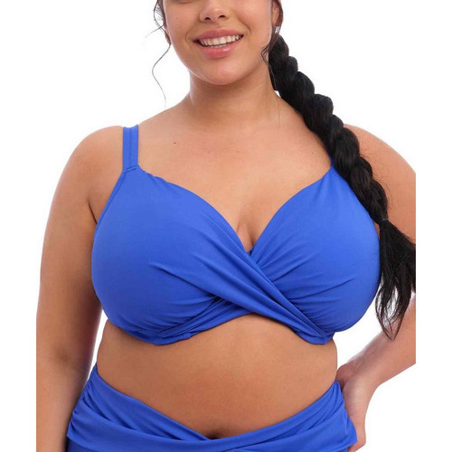 Haut de maillot de bain plongeant armatures - Bleu MAGNETIC en nylon Elomi Bain  - Maillot de bain soutien gorge grande taille