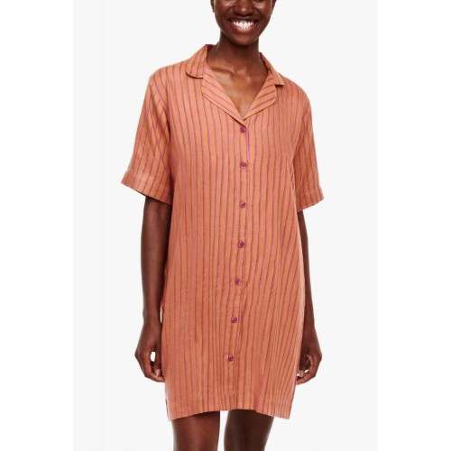 Haut de pyjama - Chemise Longue à manches courtes - Orange Femilet  - ANNA Femilet   - Femilet loungewear