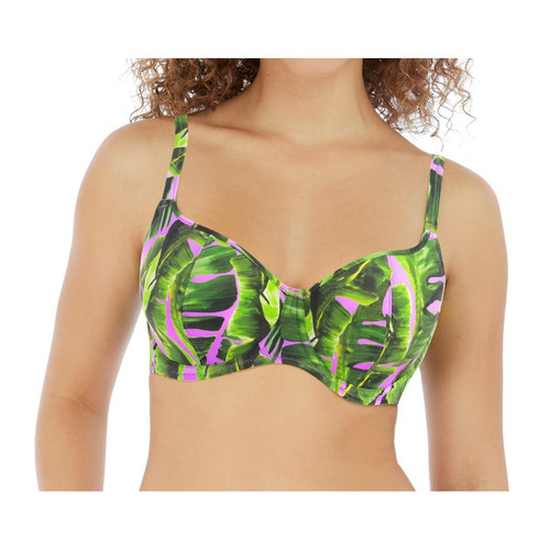 Haut de maillot de bain décolleté cœur armatures - Jungle Oasis vert Freya - Maillot de bain freya grande taille