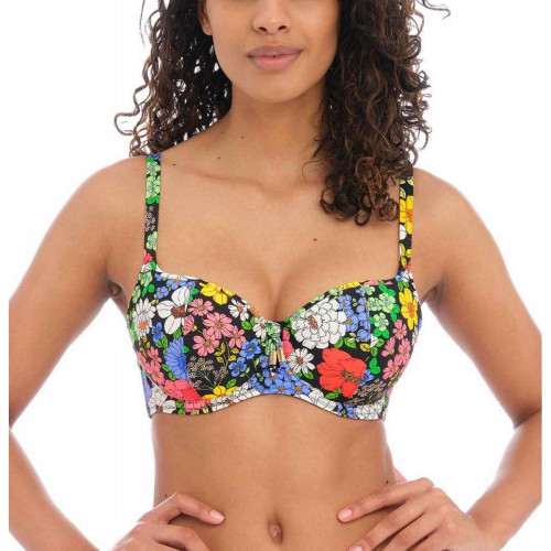 Haut de maillot de bain décolleté cœur armatures - Multicolore Freya Maillots Floral Haze - Maillot de bain Bonnet D Soldes