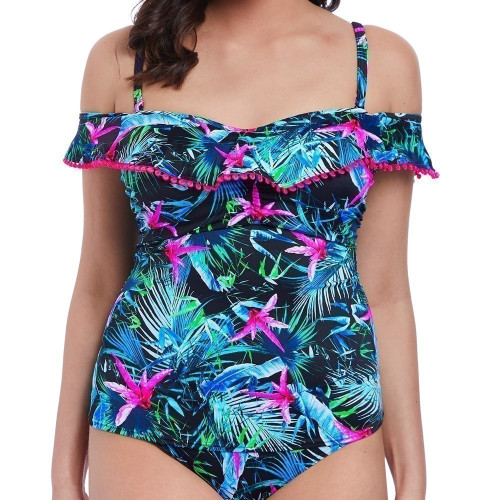 Tankini armatures Freya Maillots JUNGLE FLOWER black tropical - Soldes Fitancy