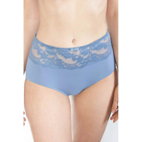 Culotte Taille Haute Gerard Pasquier LILIA bleue - Promo gerard pasquier lingerie