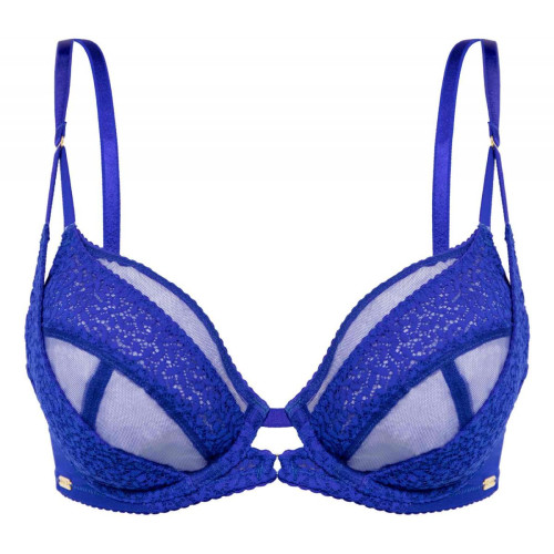 Soutien-gorge plongeant armatures - Bleu Gossard Envy - Gossard - Promotion lingerie bonnet e