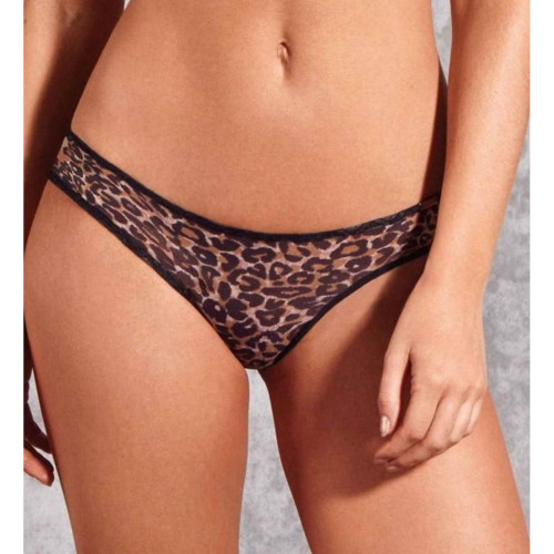 String Gossard GLOSSIES LEOPARD animal print - Lingerie grande taille sexy