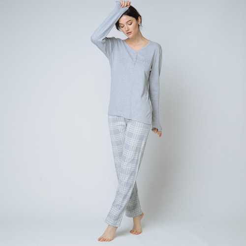 Pyjama deux pièces, pantalon à carreaux - Iconic Lingerie