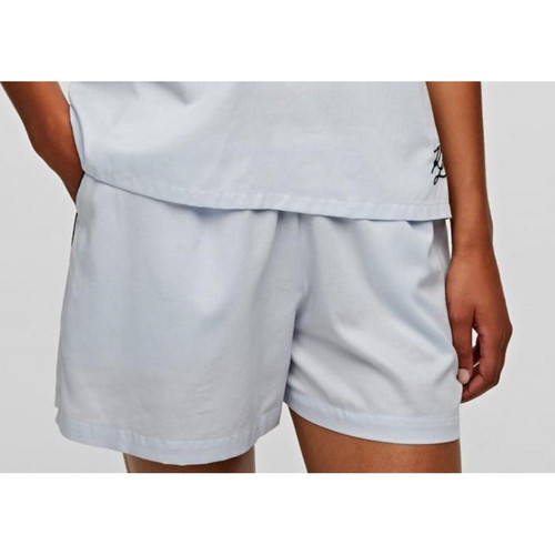 Bas de Pyjama Short Blanc en coton Karl Lagerfeld  - Lingerie Bonnets Profonds
