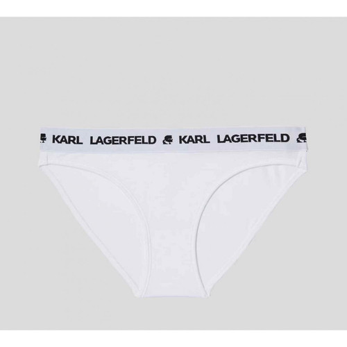 Culotte logotée - Blanc - Karl Lagerfeld - Promo fitancy lingerie grande taille
