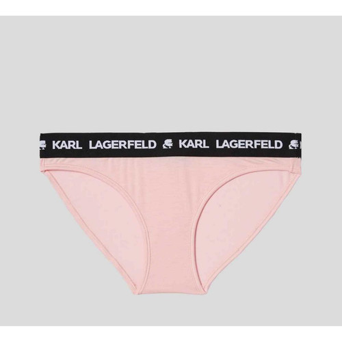 Culotte logotée - Rose Karl Lagerfeld  - Promo fitancy lingerie grande taille
