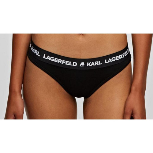 Lot de 2 Culottes Logotypées Noires - Karl Lagerfeld - Lingerie culotte slip femme