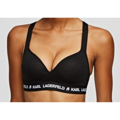 Soutien-gorge rembourre sans armatures logote - Noir Karl Lagerfeld  - Karl lagerfeld lingerie