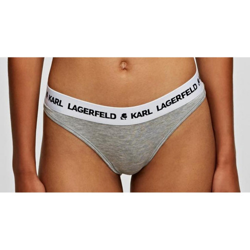 String logote - Gris - Karl Lagerfeld - Promo fitancy lingerie grande taille